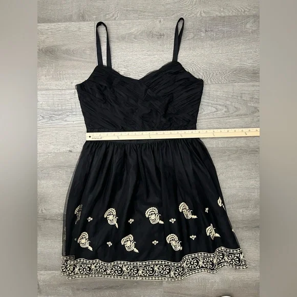 ANTHROPOLOGIE | ANNA SUI DRESS | Color: Black-Gold | Size:12 - Picture 13 of 16